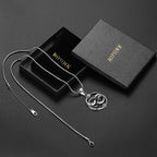 Hipunk Vintage Antique Infinity Snake Ouroboros Serpent Pendant Stainless Steel Necklace, Gothic Jewelry
