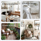 TORMAYS HOME Wooden Side Table Tree Stump End Table Natural Wood Stool Plant Stand Handcrafted Small Nightstand Rustic Accent Table for Sofa Bedside Balcony (Brown)