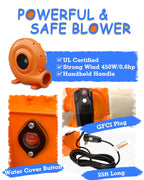 Action Air Hüpfburg, aufblasbarer Springer mit Gebläse, Hüpfburg mit Rutsche, Familien-Hinterhof-Hüpfburg, langlebig genäht mit extra dickem Material, Idee für Kinder