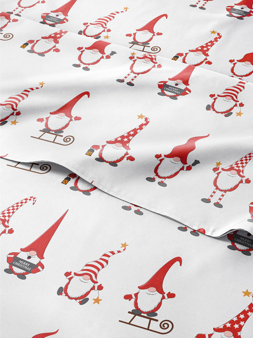 Komplet pościeli King Christmas Tree - Świąteczny wzór Xmas na lnie - Głębokie kieszenie - Dopasowany krój - 4 części - Bez zagnieceń - Wygodna i chłodząca świąteczna pościel zimowa - Łatwa w pielęgnacji - Przyjazna dzieciom
