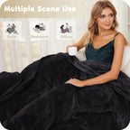 Elektrisch verwarmd deken 72" x 84" volledige maat flanellen stof met 4 verwarmingsniveaus & 10 uur automatische uitschakeling, ademend warm en wasbaar voor zacht en bed - lichtgrijs