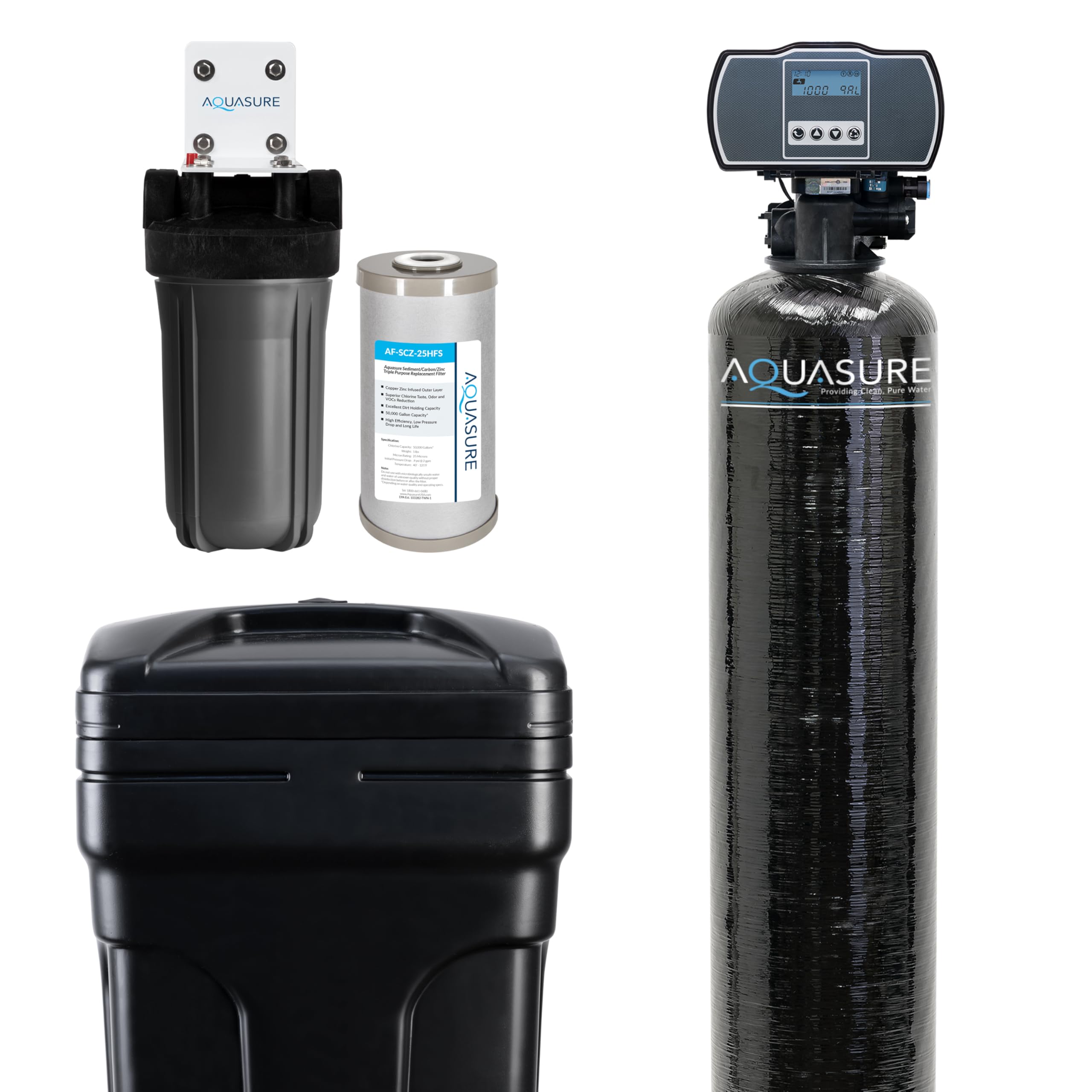 Aquasure Harmony Series 48,000 Grains Whole House Water Softener w/High Efficiency Digital Metered Control Head (48,000 Grains)
