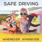 Baby On Board Signs, Car Essentials - Baby On Board Sticker - 2 Pack, 5" by 5" - Bright Yellow and See-Through When Reversing - Best Safety Signs - Non Magnet - Durable Strong Adhesive