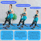 DARCON Squat Machine Exercise Equipment - Ab Rowing Machine for Home Workouts - Power Rider Row for Glutes, Legs and Full Body Workouts for Women and Men