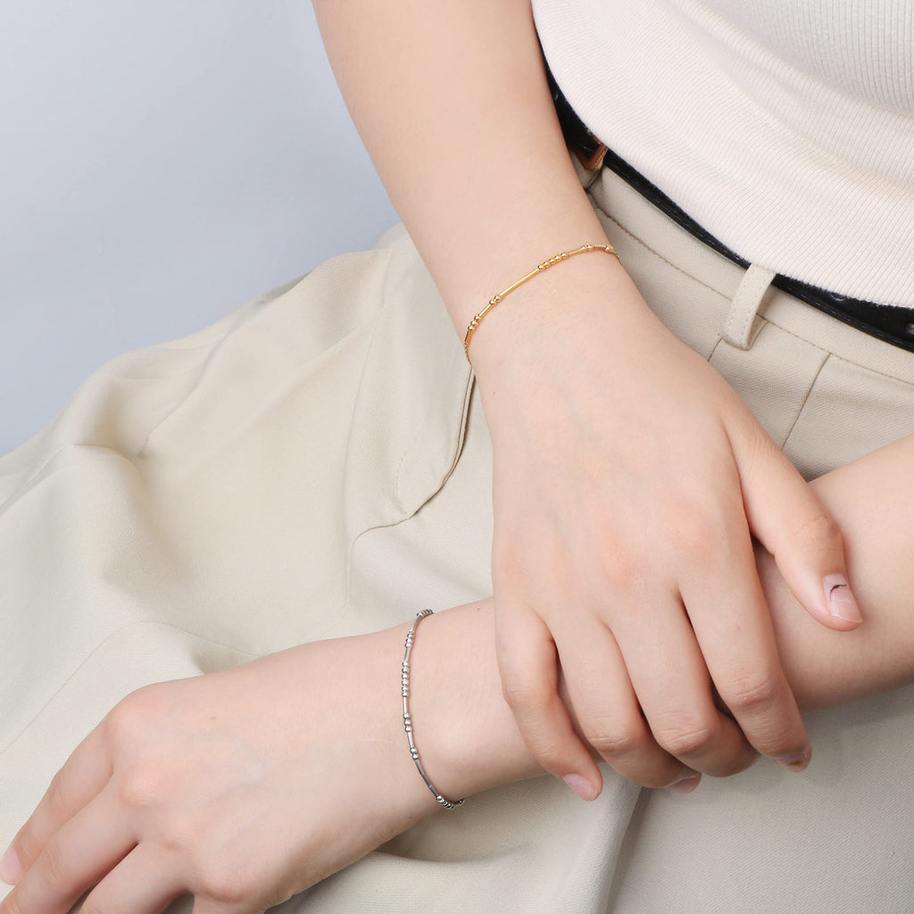 Bracelets JoycuFF Not Today Satan en code Morse pour femmes Cadeaux inspirants pour amis Anniversaire Bijoux chrétiens dorés pour maman Bracelet en acier inoxydable religieux