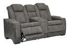 Signature Design by Ashley Next-Gen DuraPella Power Reclining Sofa with Adjustable Headrest, Sand