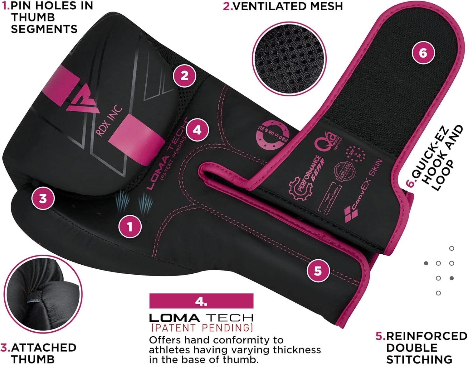 RDX Women Boxing Gloves, Pro Training Sparring, Maya Hide Leather, Muay Thai MMA Kickboxing, Adult, Heavy Punching Bag Focus Mitts Pads Workout, Ventilated Palm, Multi Layered, 8 10 12 14 16 Oz