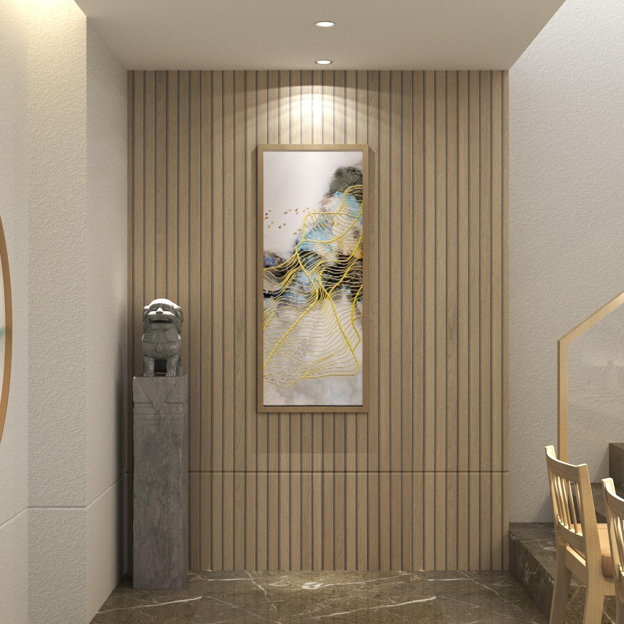 JSEVEM 16"×118" 3D Ekstra Kalın 3D Açık Kahverengi Gri Şeritli Ahşap Duvar Kağıdı Yapıştır ve Çıkar Su Geçirmez Gri Şerit Ahşap Teması Kontak Kağıdı Vinil Yapışkan Ahşap Çıkartma Tezgahlar Mutfak Duvarları için