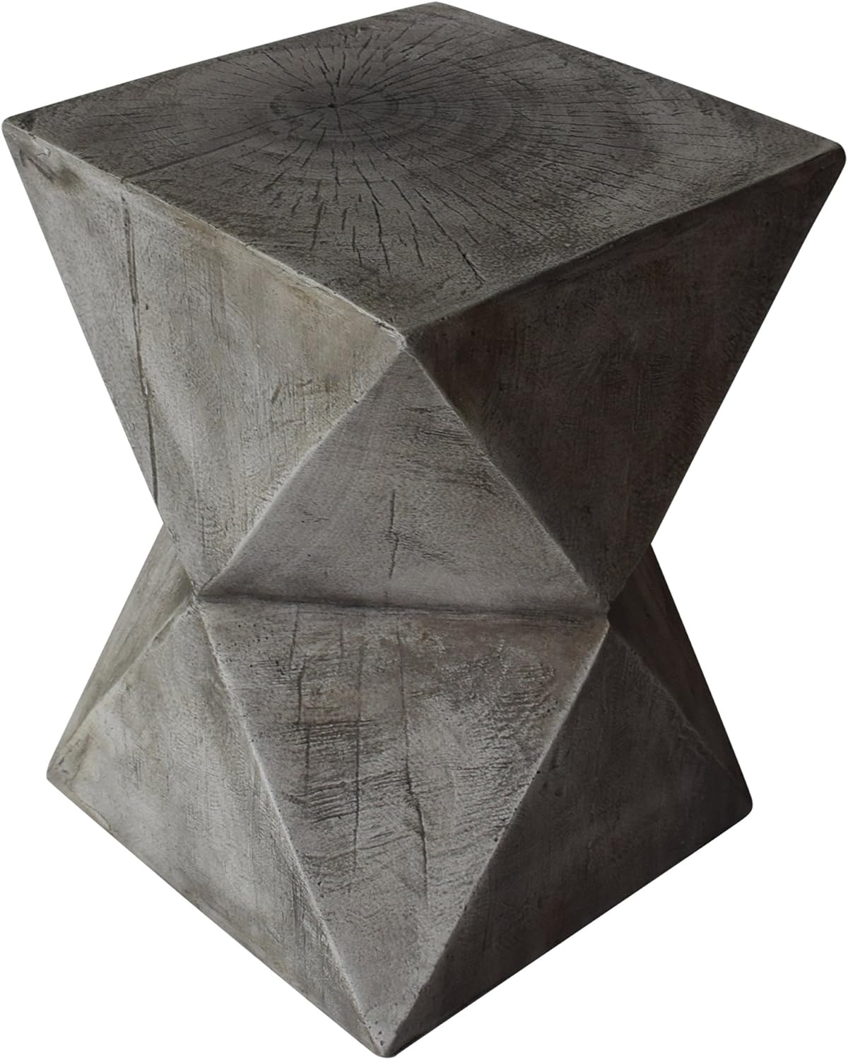 Christopher Knight Home Lux Outdoor Weight Concrete Side Table, Light Gray