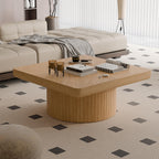 Lift Top Coffee Table with Storage for Living Room Mid Century Modern Coffee Table with Lifting Top Wood Fluted Coffee Tables with Lifts Up Tabletop for Home Apartment Office 38.6" Walnut Rectangle