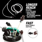 OEMTOOLS 24397 Fluid Extractor Pump, 9.5L Manual Vacuum Oil Changer & Fluid Transfer Pump – Fast Drain Oil, Coolant, Brake & Transmission Fluid – Leak-Free Heavy-Duty Garage Tool