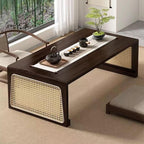 Japanese Floor Table Bamboo Folding Coffee Table Portable Solid Wood Japanese Coffee Table, No Assembly Japanese Dining Table for Sitting on The Floor, Easy Storage(31.5 * 18.9 * 13.8in.)