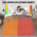 Coperta Elettrica Riscaldata Plaid con 5 Livelli di Riscaldamento e Spegnimento Automatico dopo 4 Ore, Plaid Riscaldato 50"x60" con Certificazione ETL e FCC per Casa e Ufficio, Lavabile in Lavatrice, Grigio Scuro