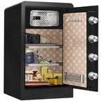 HOLOJOY Stor brandsikker vandtæt pengeskabsboks til hjemmekontordokumenter - 9,0 Cu Ft Heavy Duty stål LCD-skærm Digital sikkerhedsboks med LED-lys, aftagelig hylde til penge Smykker værdigenstande