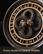 COPPERTIST.WU Rotatable Double Ouroboros Pendant Necklace Snake Charm Jewelry Gifts for Men Women, Brass&White Bronze