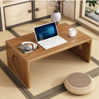 Japanese Floor Table, Bamboo Folding Coffee Table for Sitting on The Floor, No Assembly Small Low Tables for Dinning Tea Room, Zen Living Room(Brown, 80CM)