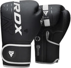 RDX Boxing Gloves, Pro Training Sparring, Maya Hide Leather, Muay Thai MMA Kickboxing, Men Women Adult, Heavy Punching Bag Focus Mitts Pads Workout, Ventilated Palm, Multi Layered, 8 10 12 14 16 18 Oz