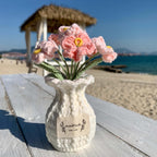 Crochet Flower Pot Forget-me-not Pink Thank You Crochet Gifts for Women Coworker Graduation & Mother's Day Gift Pink Crochet Potted Flower for Women Teacher| Handmade Knitted Potted Plant