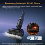 roborock F25 Ultra Steam Wet Dry Vacuum Cleaner, 302°F Steam Mop & 187°F Hot Water Cordless Vacuum Mop All in One, Floor Washer with Blue Light, 194°F Self-Cleaning, 180° Lay-Flat, AI Assitant Wheels
