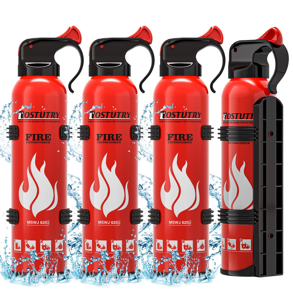 Upgraded 8-IN-1 Fire Extinguisher for Home Vehicle Car Kitchen Boat, Small Fire Extinguishers Spray with Mount for Class A B C K Fire, Portable Easy Clean (6 Pack)