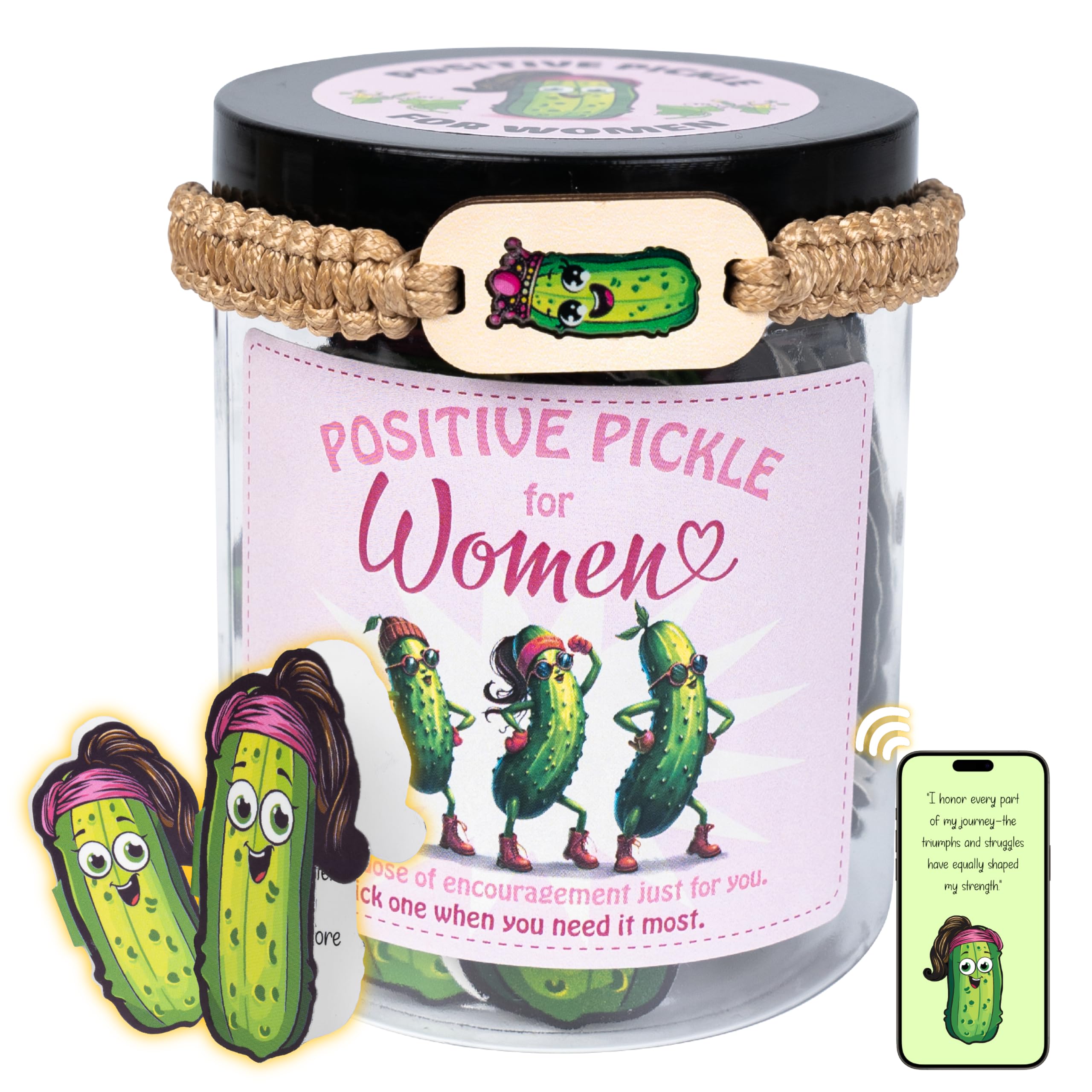 60 Positive Pickle Cards, Affirmation Cards For Women, Mom and Teens, Pickle Gifts, Inspirational Gifts For Women, Mom Gifts, Mothers Day Gifts for Mom from Daughter Son, Teen Girl Gifts Trendy Stuff
