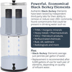 Big Berkey Gravity-Fed Stainless Steel Countertop Water Filter System 2.25 Gallon with 2 Authentic Black Berkey Elements BB9-2 Filters