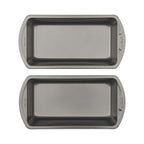 GoodCook Nonstick Loaf Pan 8 x 4-Inch Heavy-Duty Steel Bakeware with Easy-Clean Non-Stick Coating, Oven & Dishwasher Safe Pan for Meatloaf Breads Lasagnas Casseroles & More, Set of 2, Gray
