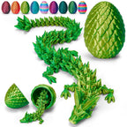 TBOLINE 3D Printed Easter Dragon Egg - Perfect Basket Essentials Stuffers, 4 Pack Prefilled Easter Eggs Filled with Toys, Small Articulated Crystal Animals Fidget Toy for Kid (4PCS1)
