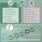 Jstyle 5Pcs 316L Surgical Steel Septum Rings Nose Rings Hoop 16G 18G 20G Hinged Clicker Hoop Nose Rings for Women Men Cartilage Hoop Earring Lip Helix Rook Tragus Conch Septum Nose Piercing Jewelry