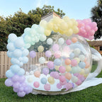 Aufblasbares Bubble-Haus für Kinder, 13 Fuß klarer aufblasbarer Ballon-Dom mit 6,5 Fuß langem Tunnel, Outdoor transparentes Bubble-Zelt aus PVC in Gewerbequalität mit 950W Gebläse & 600W Luftpumpe für Party, Garten