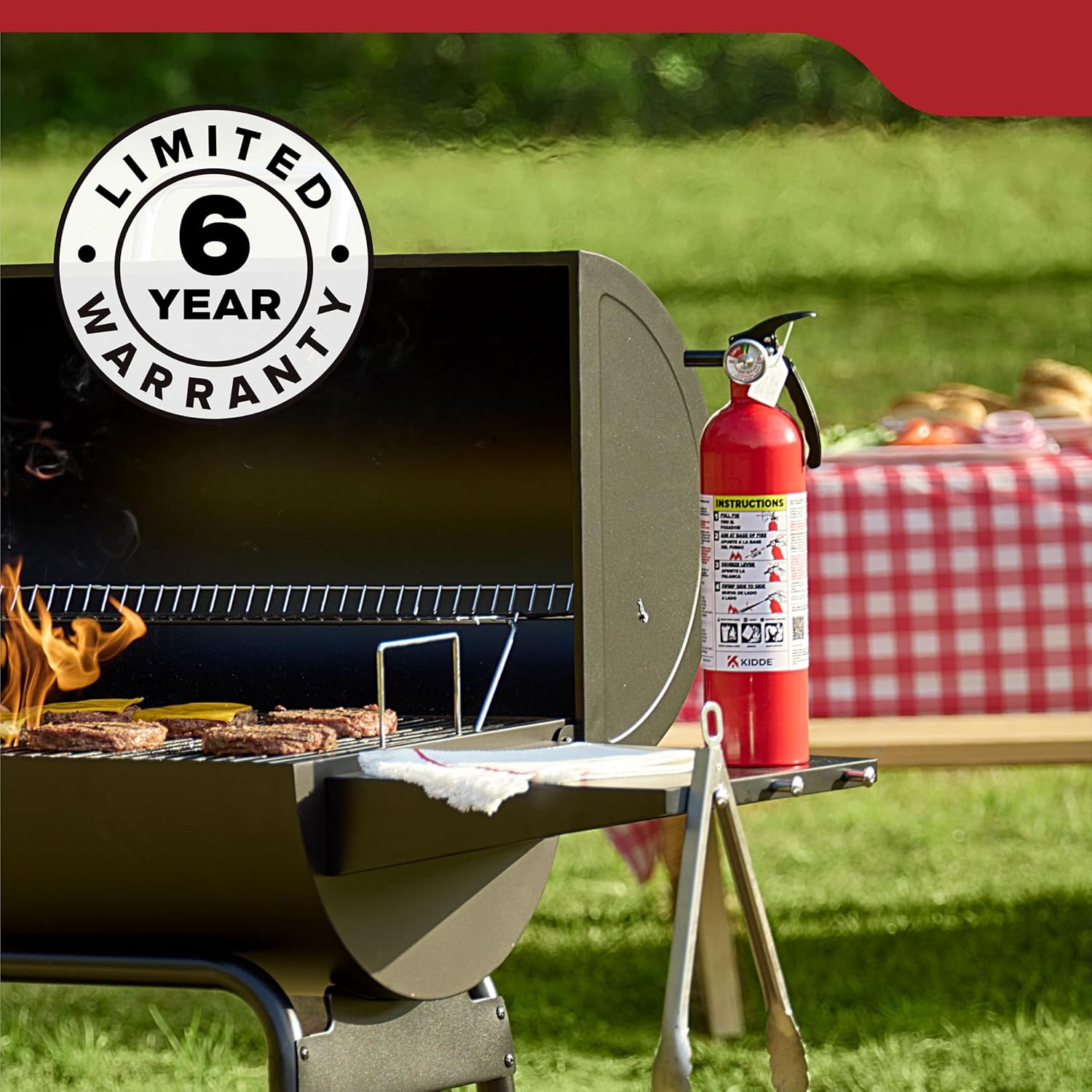 Kidde Multi Purpose Fire Extinguisher for Home, Office, Dorm, Residential, 1A10BC, 6 Pack