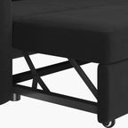 Yaheetech Sectional Sofa L-Shaped Sofa Couch Bed w/Chaise & USB, Reversible Couch Sleeper w/Pull Out Bed & Storage Space Living Room Black