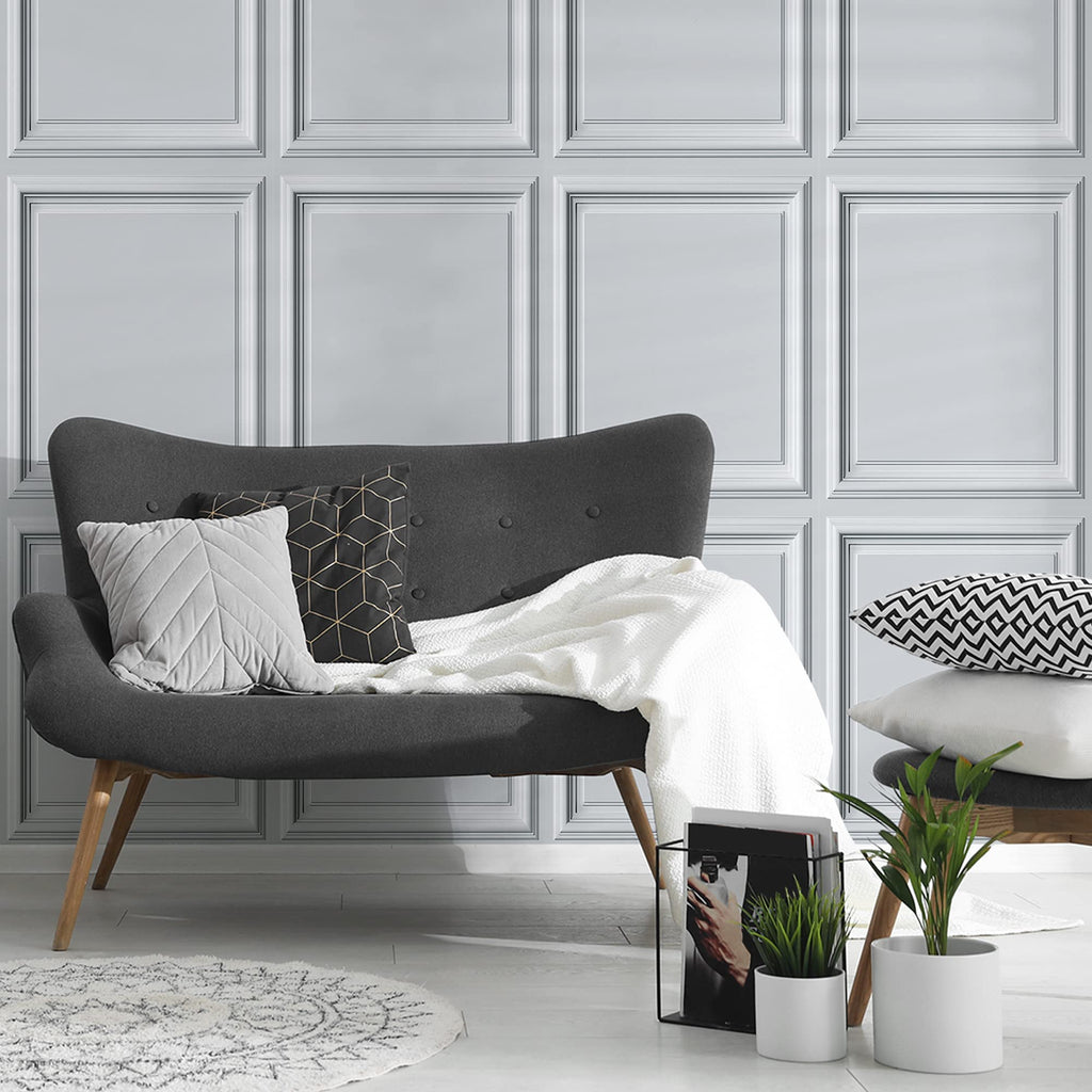 AMAZING WALL Ev Soyulabilir ve Yapıştırılabilir 3D Görünümlü Wainscot Tahta Panel Duvar Kağıdı Kendinden Yapışkanlı Yatak Odası