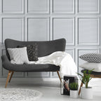 AMAZING WALL Ev Soyulabilir ve Yapıştırılabilir 3D Görünümlü Wainscot Tahta Panel Duvar Kağıdı Kendinden Yapışkanlı Yatak Odası