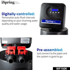 iSpring WF150K Whole House Central Water Filtration System with Set and Forget Smart Valve, Up to 10 Years