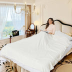 Elektrisch verwarmd deken 72" x 84" volledige maat flanellen stof met 4 verwarmingsniveaus & 10 uur automatische uitschakeling, ademend warm en wasbaar voor zacht en bed - lichtgrijs