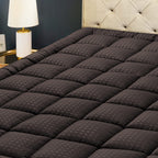 HYLEORY Queen Mattress Pad Quilted Fitted Mattress Protector Cooling Pillow Top Mattress Cover Breathable Fluffy Soft Mattress Topper with 8-21" Deep Pocket