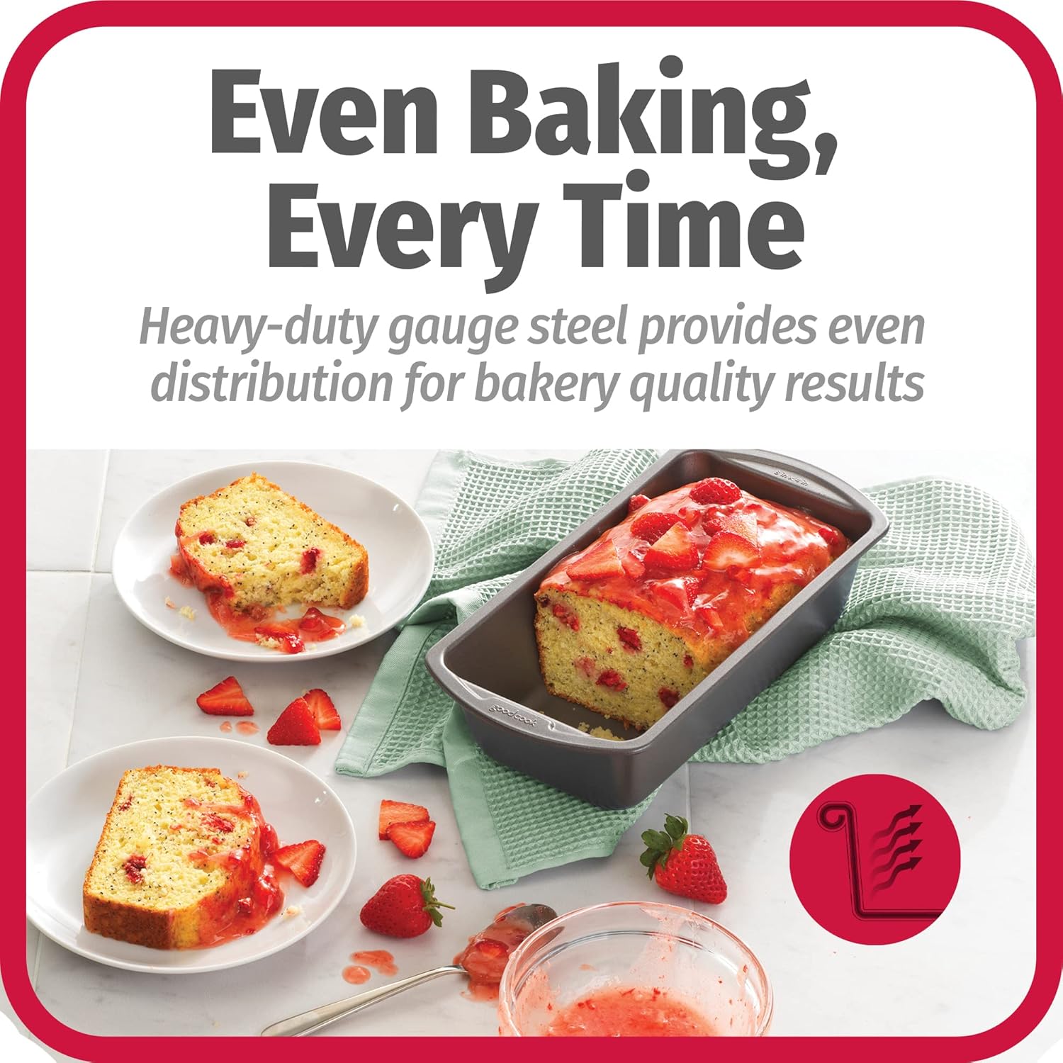 GoodCook Nonstick Loaf Pan 8 x 4-Inch Heavy-Duty Steel Bakeware with Easy-Clean Non-Stick Coating, Oven & Dishwasher Safe Pan for Meatloaf Breads Lasagnas Casseroles & More, Set of 2, Gray
