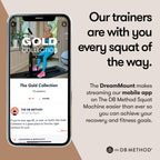 The DB Method Squat Machine with Phone Mount, Workout Equipment for Home Gym, Exercise Leg and Glutes, Low Impact Lower Body Fitness Workouts, Training for Total-Body, Easy Setup, Foldable for Storage