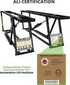 QuickJack Bundle - 6000TL Portable Car Lift, Wall Hangers & Pinch-Weld Blocks, ALI Certified, 6,000-lbs. Capacity, 110V Power Unit, Car Lift for Garage, Shop, & Mechanic