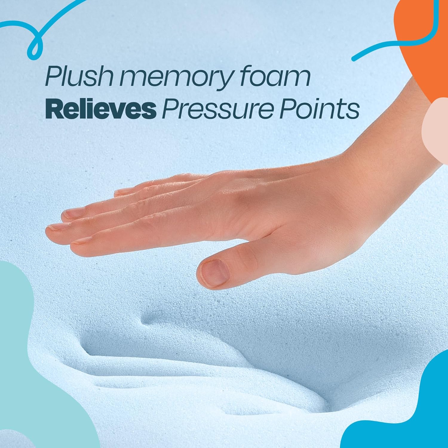 Linenspa Memory Foam Mattress Topper, Queen Size - 2 Inch Gel Infused Memory Foam - Plush Feel - Cooling and Pressure Relieving - CertiPUR Certified