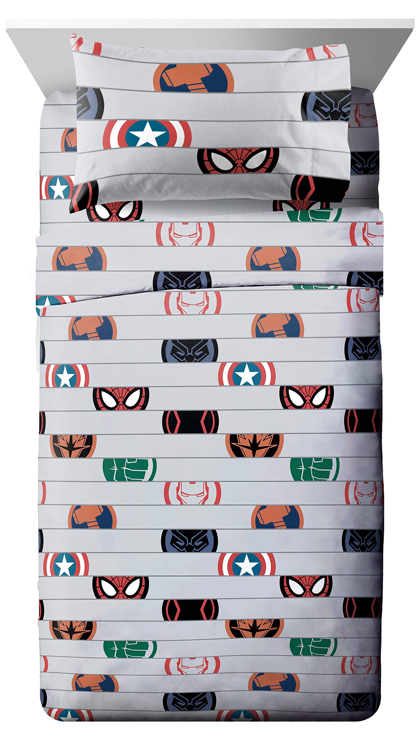 Jay Franco Marvel Spidey and His Amazing Friends Team Spidey Twin Size Sheet Set - 3 Piece Set Super Soft and Cozy Kid’s Bedding - Fade Resistant Microfiber Sheets (Official Marvel Product)