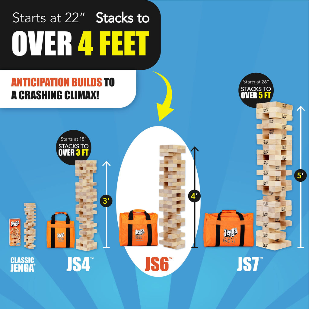 Jenga Reus - Stapelt tot Meer dan 4 Feet - Officieel Gelicentieerd - JS6