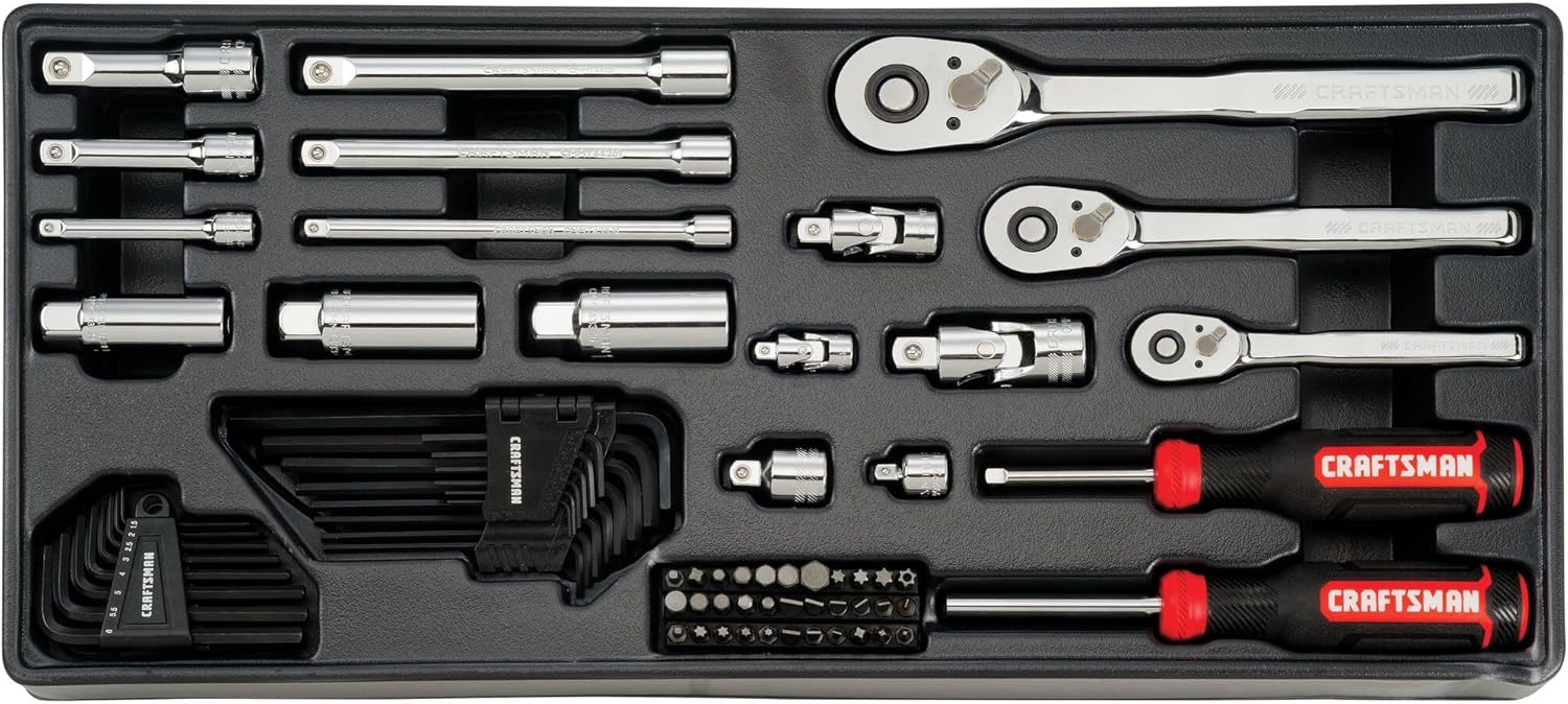CRAFTSMAN Mechanics Tool Set, 298 Piece Hand Tool and Socket Set SAE/Metric (CMMT12139)