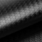 کاغذ دیواری حصیری بافت‌دار Livelynine مشکی قابل چسباندن و جدا کردن برای پوشش کابینت حمام و آشپزخانه، کاغذ تماس ضدآب مشکی برای کابینت‌ها 15.8x78.8 الگوی حصیری مات مدرن