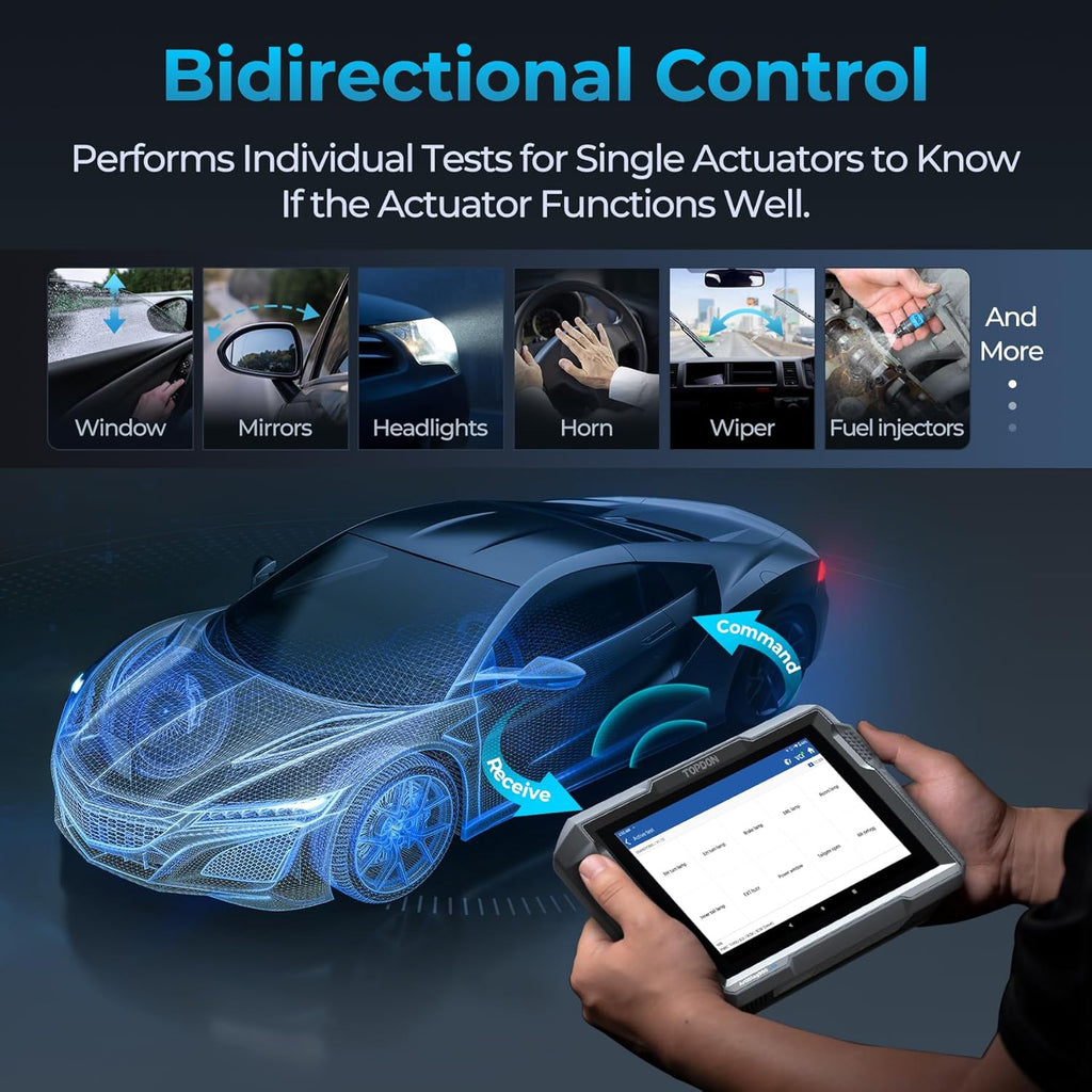 TOPDON Bidirectional Scan Tool, 2024 New ArtiDiag900 Lite Automotive Diagnostic Tool for Full System, Scanner for Car with Active Test, 8 Reset, Wireless OBD2 Scanner Diagnostic Tool for All Vehicles