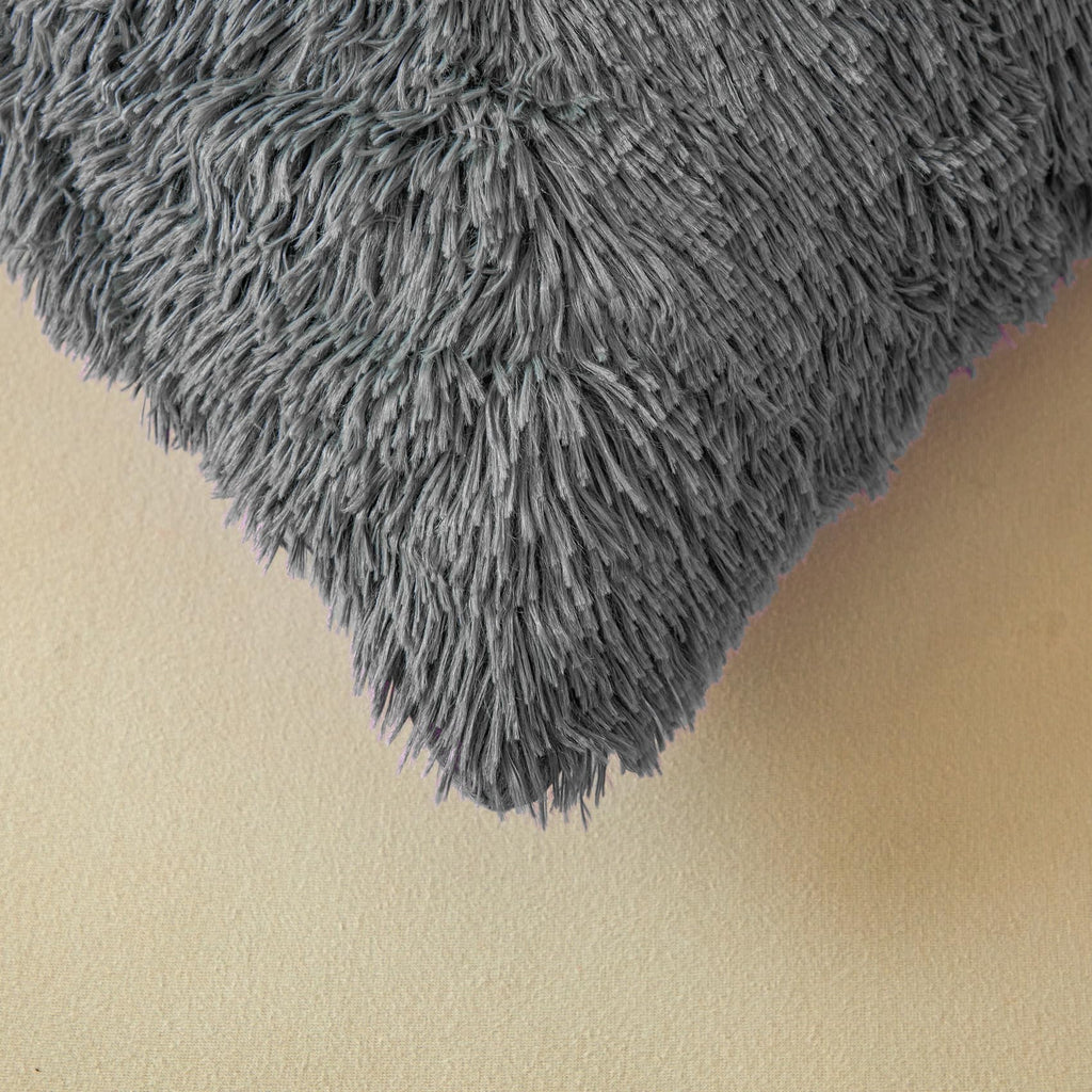 Fluffy Pink Faux Fur Comforter Cover Set，Fluffy Fuzzy Plush Pink Bedding 3Pcs (1 Faux Fur Duvet Cover +2 Fuzzy Pillowcases) Pink Fluffy Bed Set (Pink, Queen)