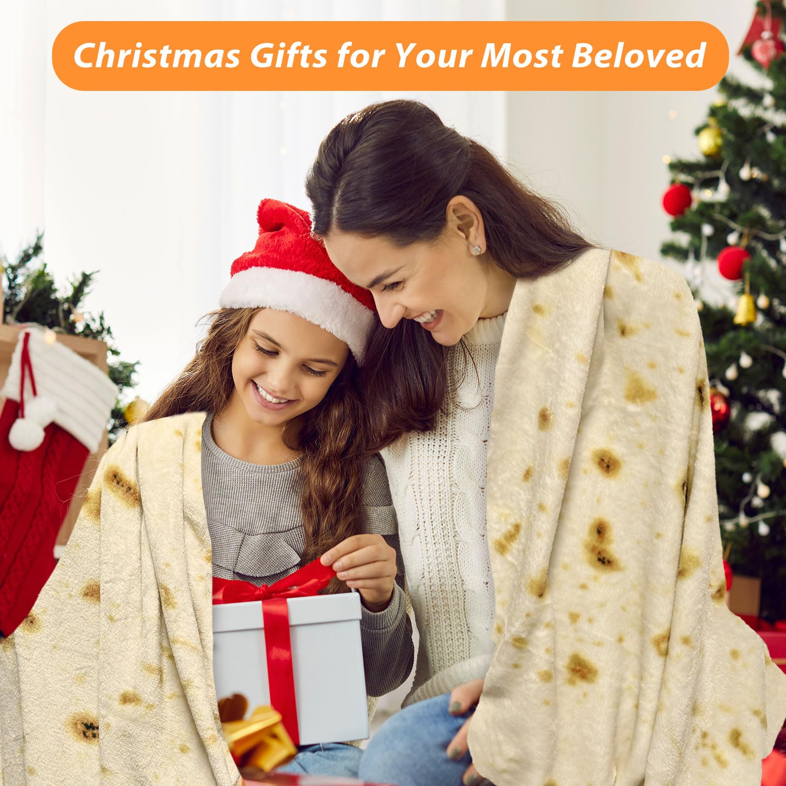 HDFK Tortilla Blanket Adult Size Beige Yellow Double Sided Throw Taco Realistic Food Blankets Lightweight Flannel Fleece White Elephant Funny Gifts for Kids 60 inches for Women Cozy Soft Teen Novelty
