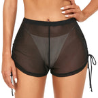 Bas de bikini SHERRYLO pour femmes Short de bain transparent Short de natation pour femmes Noir Maillot de bain en maille transparente Bas de maillot de bain Trunk