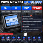 XTOOL D8S Bidirectional Scan Tool 2025 Upgraded Ver. of D8 Scanner, OBD2 Scanner Diagnostic Tool, Topology Mapping, ECU Coding, 42+ Resets, FCA, CAN FD&DoIP, All System Scanner for Car, 3-Year Update